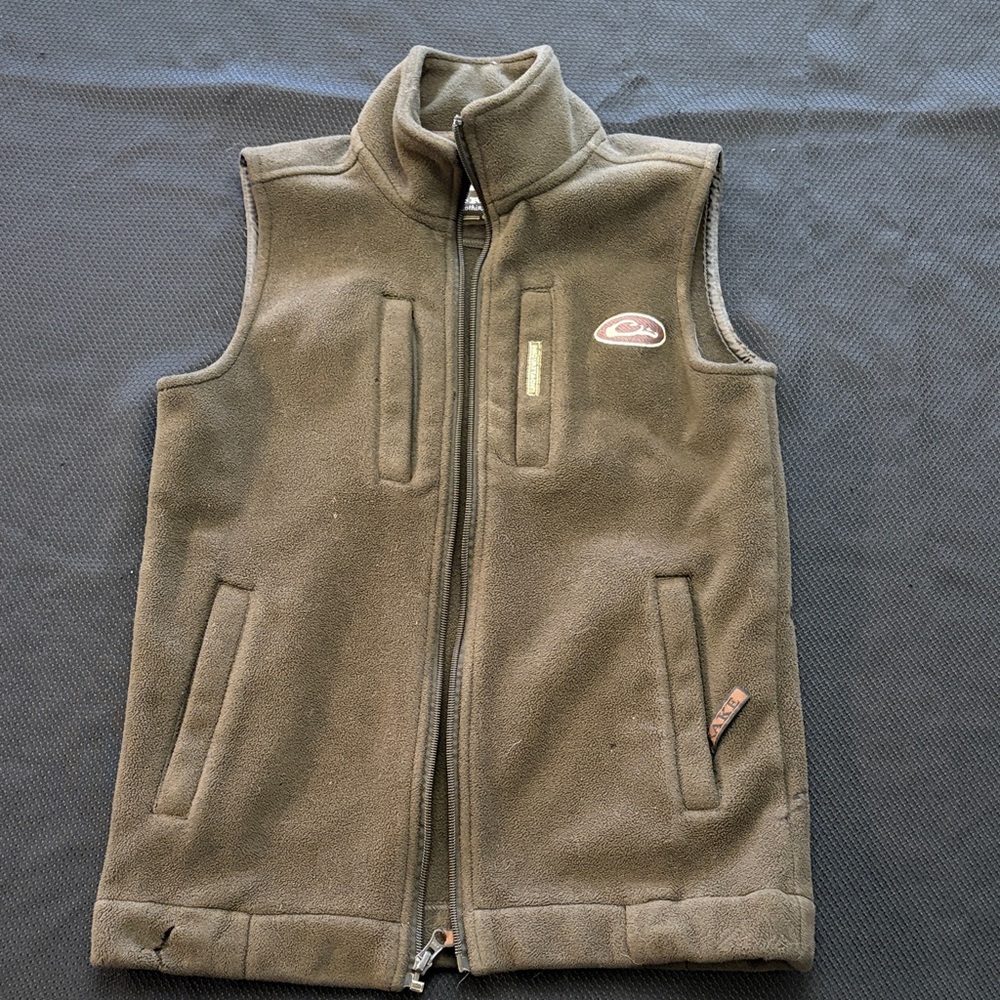 Drake Kids Green Fleece Vest 10